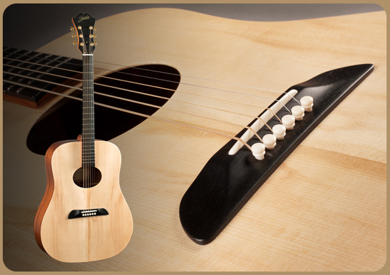 Mahogany Dreadnought, Custom Flat Top Handmade Acoustic Guitar